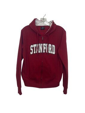 Colosseum Stanford University Full Zip Hoodie Sweatshirt Small Red Fanwear